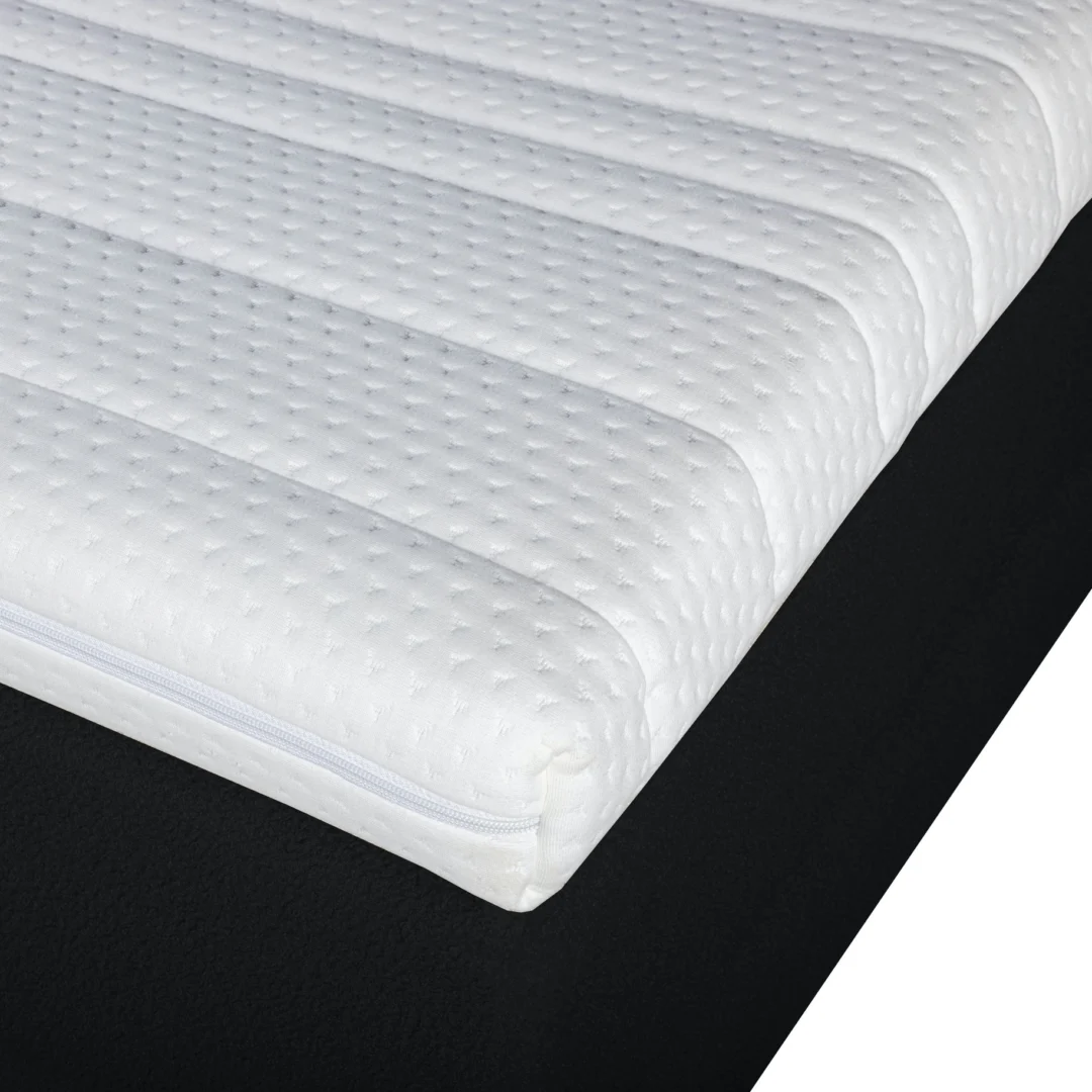 Boxspring Bouclé Zwart Luxe Pocketvering Koudschuim 140 x210 - Afbeelding 5