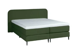 Boxspring Bouclé Groen Pocketvering Topper Gerecycled