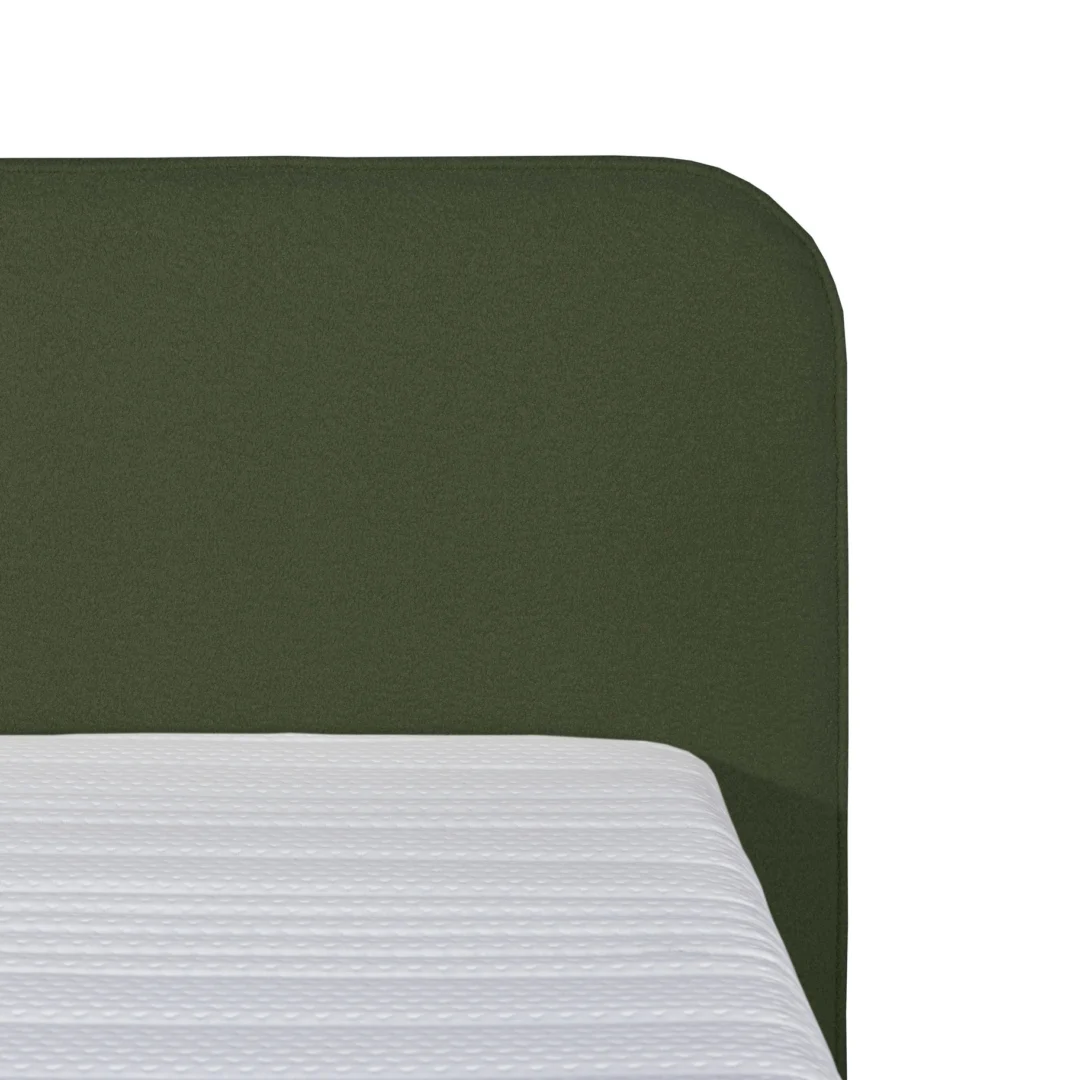 Boxspring Bouclé Groen Pocketvering Topper Gerecycled - Afbeelding 3