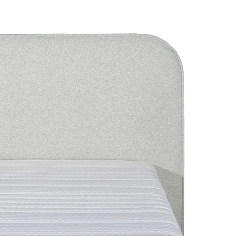 Boxspring Bouclé Wit Pocketvering Koudschuim Topper 160 x210 - Afbeelding 3