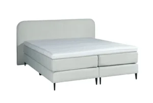 Boxspring Bouclé Wit Compleet Pocketvering Koudschuimtopper