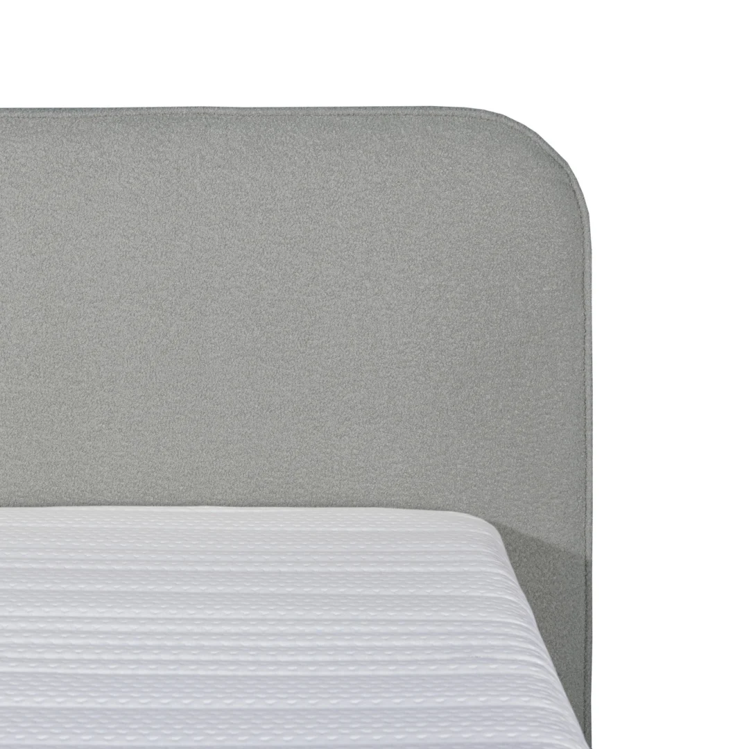 Boxspring Bouclé Grijs 180 x210 Pocketvering+Koudschuim - Afbeelding 3