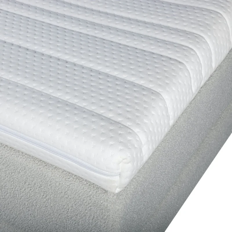 Boxspring Bouclé Grijs 180 x210 Pocketvering+Koudschuim - Afbeelding 5