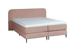 Boxspring Bouclé Oud Roze Pocketvering 140 x210 Gerecycled