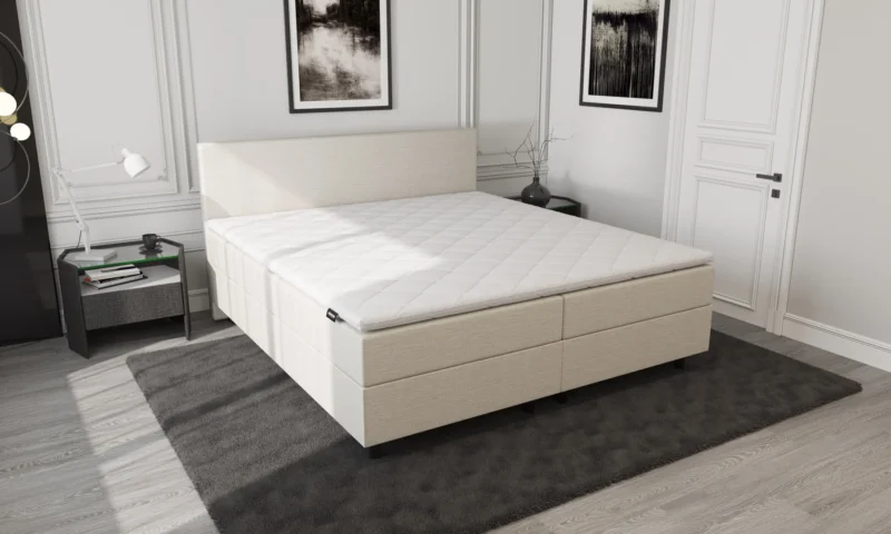 Boxspring Beige Opbergruimte 140 x210 Pocketvering - Afbeelding 5