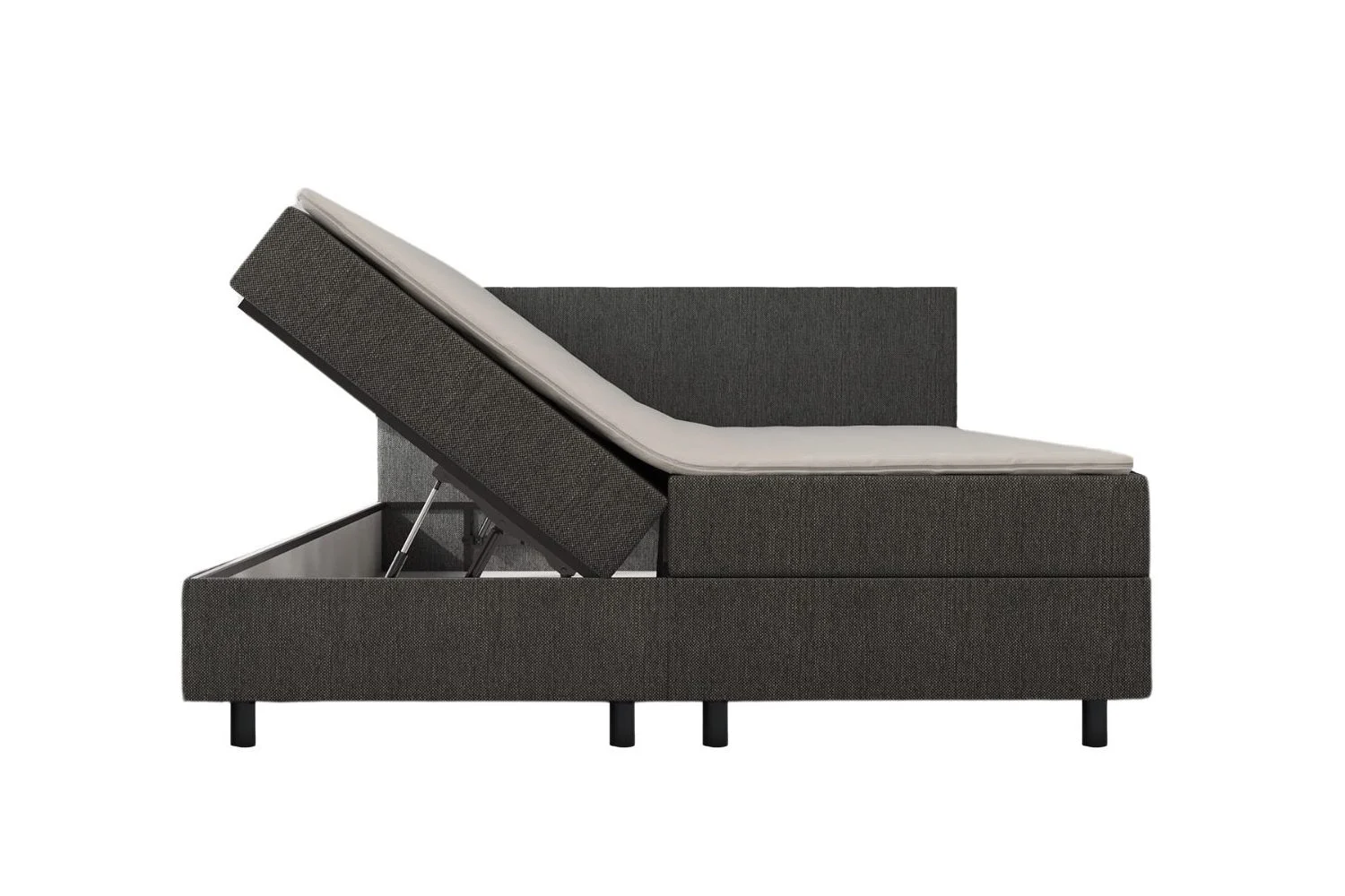 Boxspring Antraciet Opbergruimte Pocketvering 160 x200