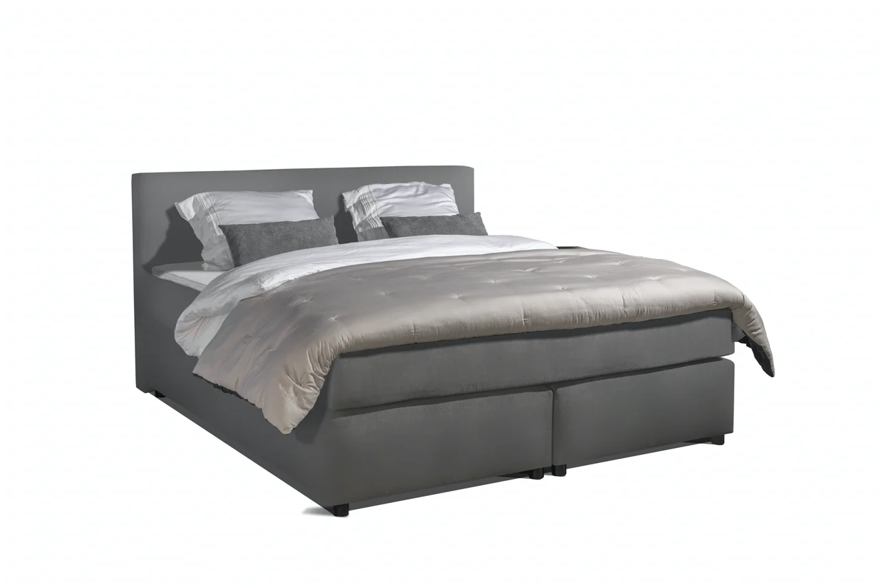 Boxspring Lederlook 7-zone pocketvering HR40 topper 90 x200 - Afbeelding 3