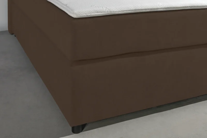 Boxspring Lederlook Bruin 7-zone pocketvering HR40 topper - Afbeelding 4