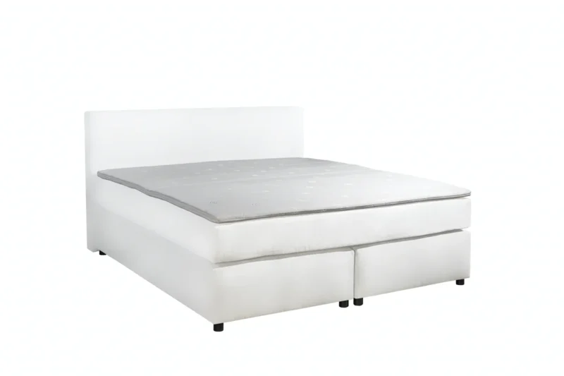 Boxspring Lederlook Wit 140 x210 7-zone pocketvering