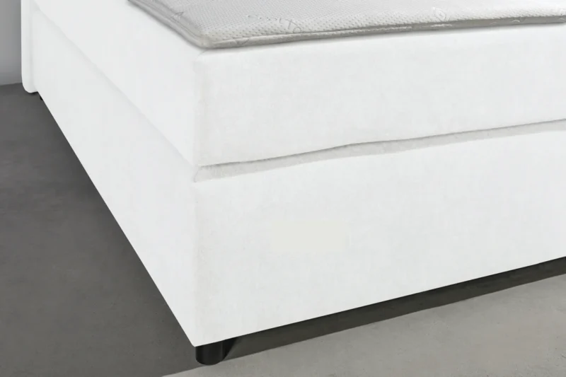 Boxspring Lederlook Wit 140 x210 7-zone pocketvering - Afbeelding 4