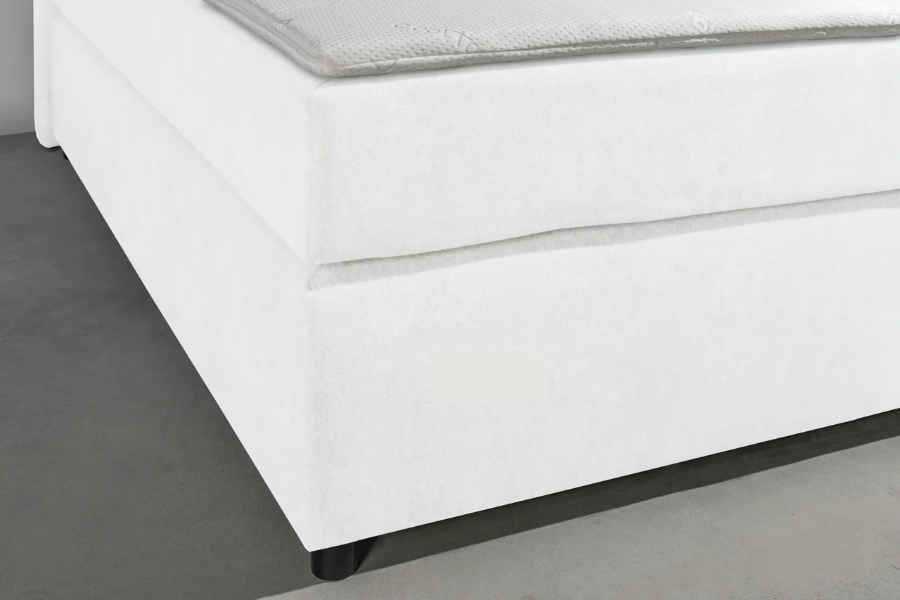 Boxspring Lederlook Wit 140 x210 7-zone pocketvering - Afbeelding 4