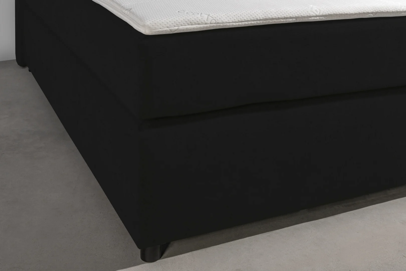 Boxspring Stof Zwart 200 x210 Pocketvering HR40 Topper - Afbeelding 4