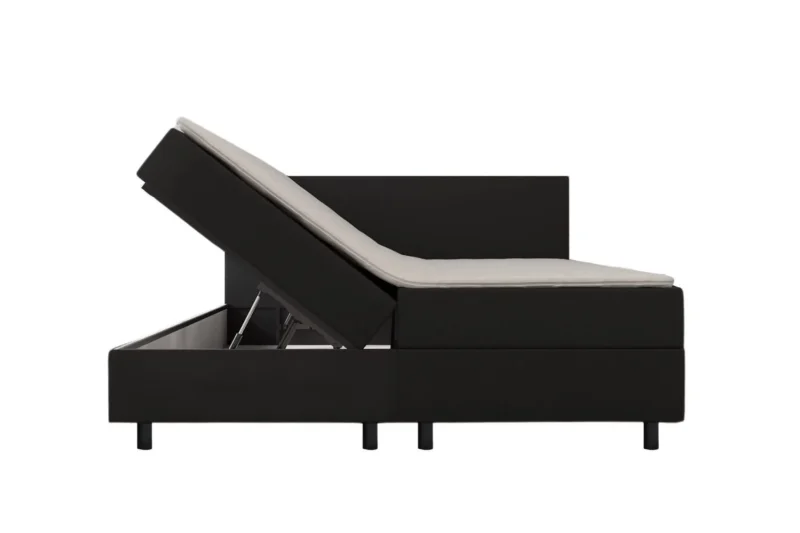 Boxspring Zwart Opbergruimte 180 x210 Pocketvering Topper