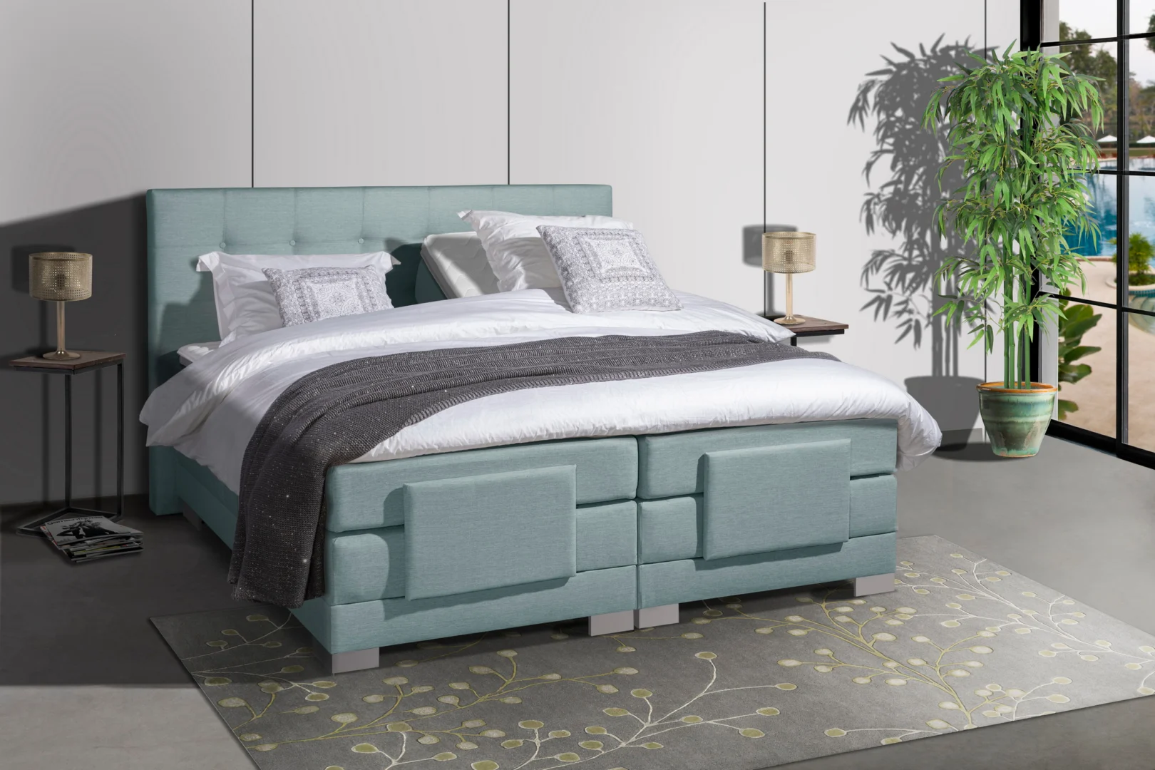Boxspring Elektrisch 90 x200 Luxe HR50 Topper incl. Montage