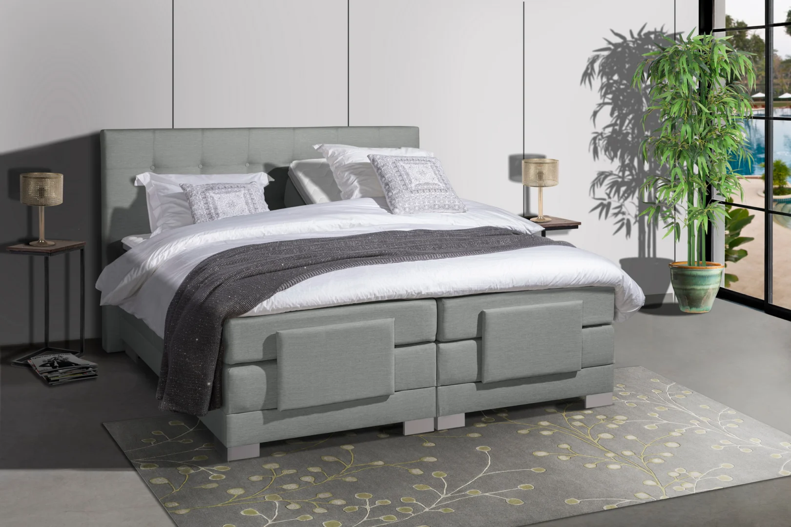 Elektrische Boxspring Nauplion - Complete set incl. montage 90x200