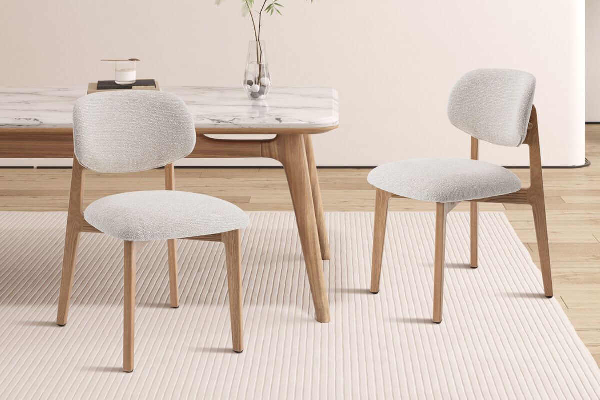 Eetkamerstoel Cordoba Zonder armleuning naturel eiken beige