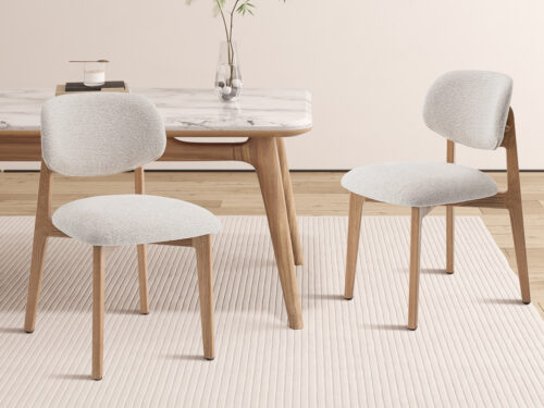 Eetkamerstoel Cordoba Zonder armleuning naturel eiken beige