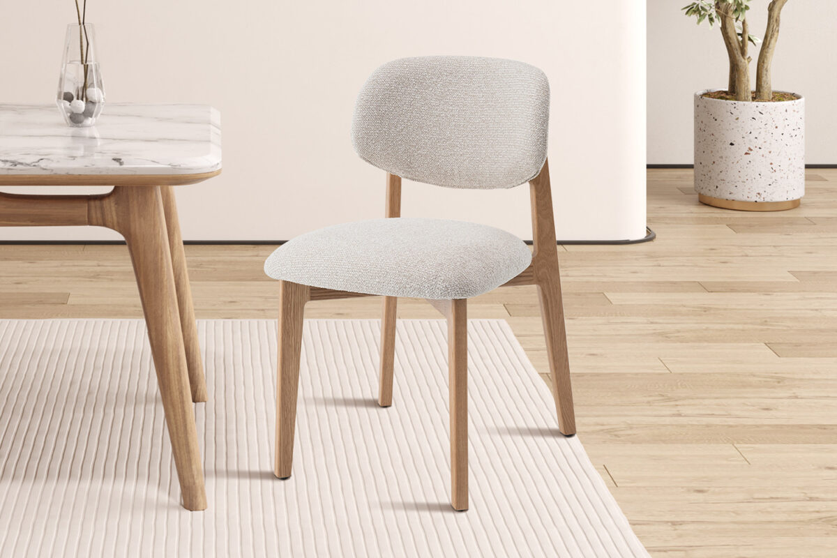 Eetkamerstoel Cordoba Zonder armleuning naturel eiken beige – foto 2