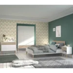 Complete slaapkamer 160 x 200 cm Wit/Eiken Scandinavisch
