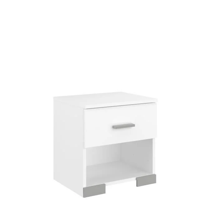 Slaapkamer set 140 x 190 cm Wit Boston Gemaakt in Frankrijk - Afbeelding 5