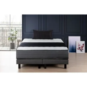 Boxspringset Massief Grenen Antraciet Traagschuim 180 x200