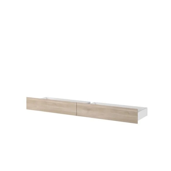 Bed 140 x 190/200 cm Japans eiken met opberglades Parisot - Afbeelding 6