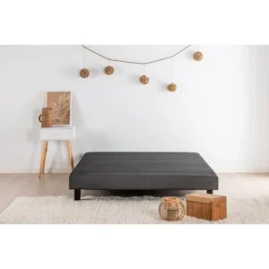 Boxspringbodem 160 x 200 cm Antracietgrijs Massief Grenen
