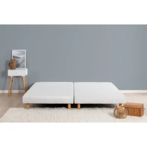 Lattenbodem 180 x 200 cm Wit Massief Grenen met Poten