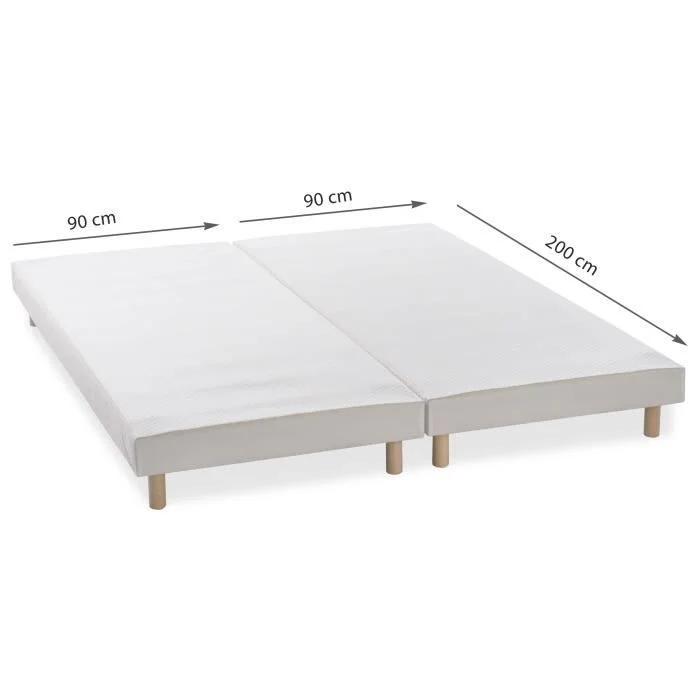 Lattenbodem 180 x 200 cm Wit Massief Grenen met Poten - Afbeelding 4