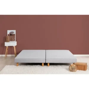 Lattenbodem 180 x 200 cm Grijs 2-delig met poten, ademend