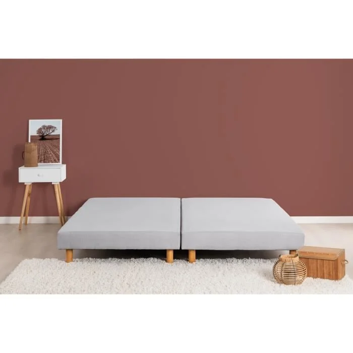 Lattenbodem 180 x 200 cm Grijs 2-delig met poten, ademend