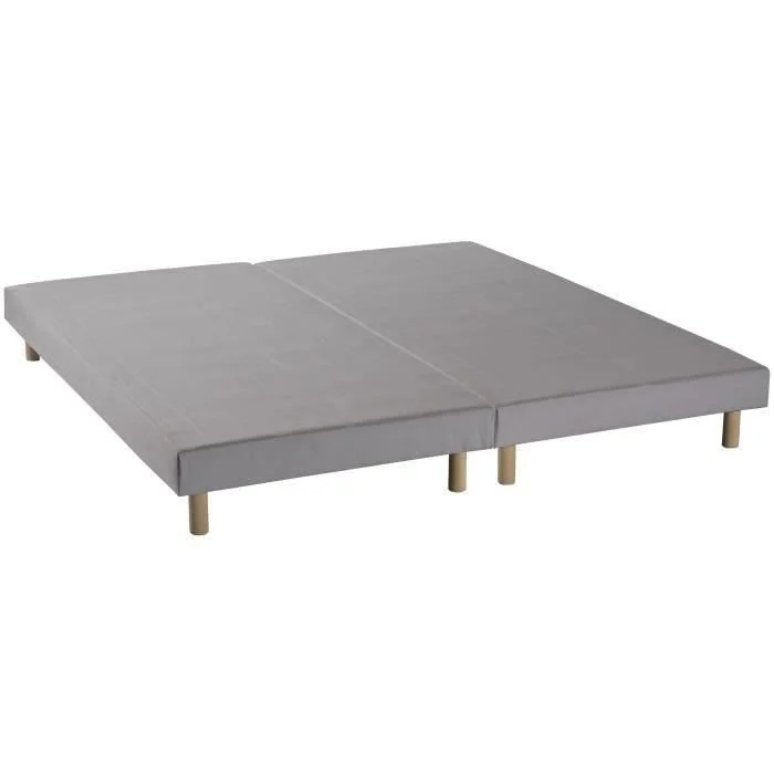 Lattenbodem 180 x 200 cm Grijs 2-delig met poten, ademend - Afbeelding 2