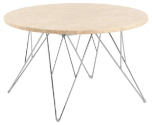 De Salontafel Beige 80 CM Rond Kunststof is een ronde salontafel met een beige blad en stevige, moderne poten voor een stijlvolle, eigentijdse look.