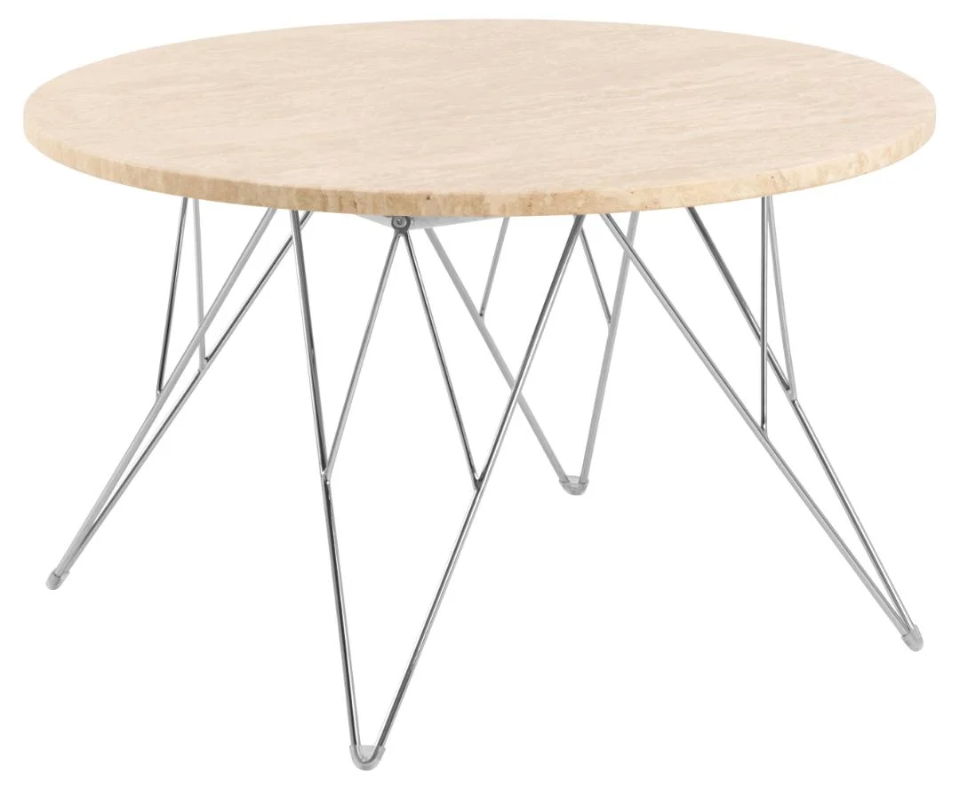 De Salontafel Beige 80 CM Rond Kunststof is een ronde salontafel met een beige blad en stevige, moderne poten voor een stijlvolle, eigentijdse look.