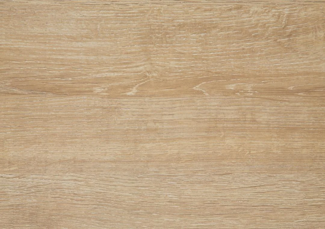 Een gedetailleerde weergave van de Eettafel Wilma 80 x 75 CM ronde eikenhouten tafel met zichtbare houtnerf en natuurlijke textuur, gecombineerd met een stalen onderstel.