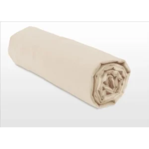 Hoeslaken 140 x 190 cm Lichtbeige 100% Katoen Hoek 25 cm