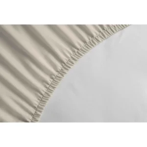 Hoeslaken 140 x 190 cm Lichtbeige 100% Katoen Hoek 30 cm