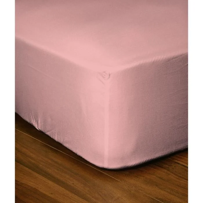 Hoeslaken 180 x 200 cm Roze Ademend strakke pasvorm - Afbeelding 2