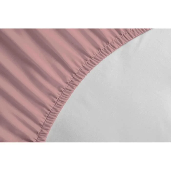 Hoeslaken 180 x 200 cm Roze Ademend strakke pasvorm - Afbeelding 3