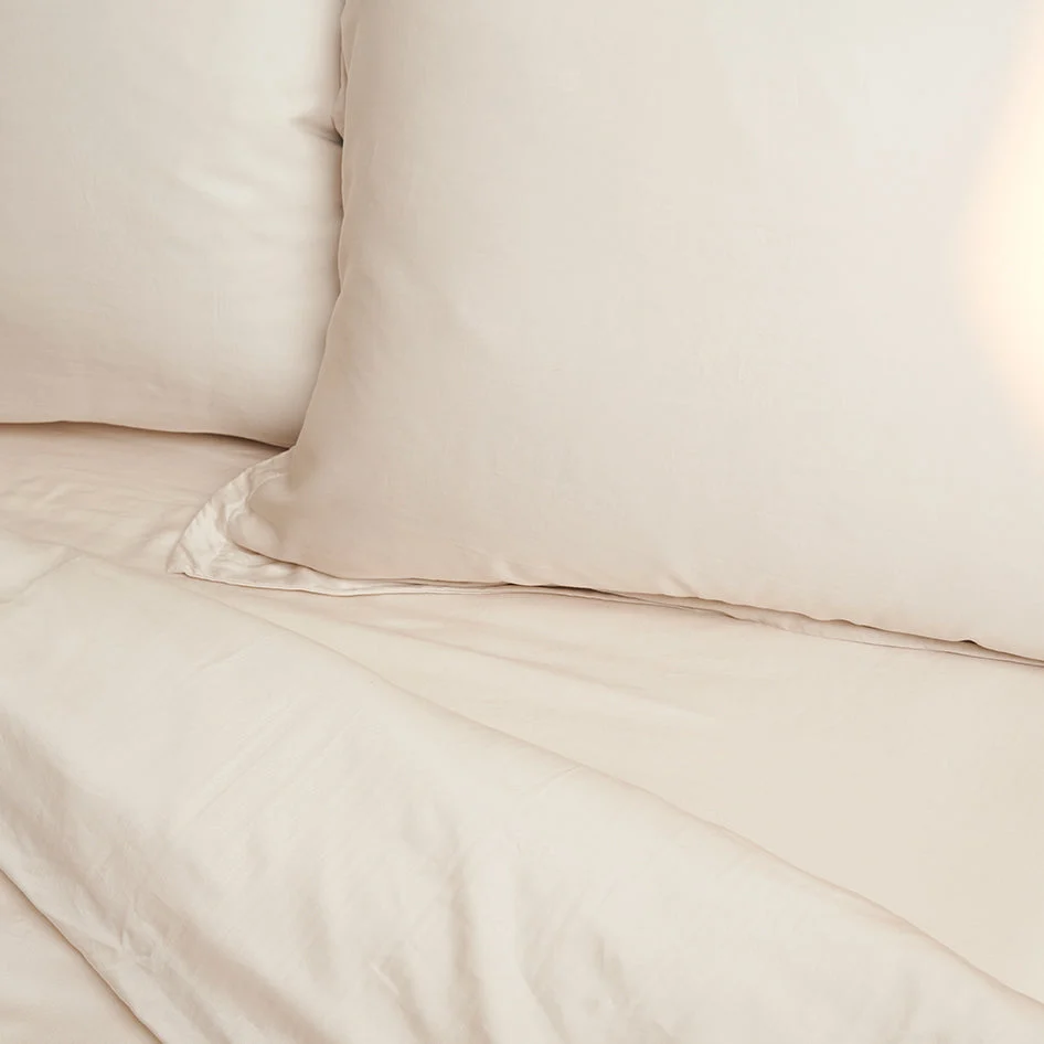 Kussensloop 50 x 70 cm Beige TENCEL™ Lyocell Hypoallergeen - Afbeelding 2