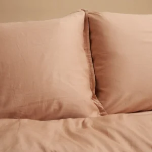 Kussensloop 60 x 70 cm Perzik TENCELâ„¢ Matte Twill volant