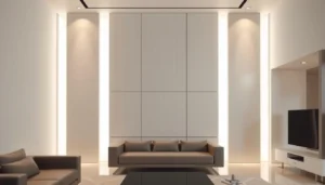 Moderne wandpanelen in een interieur