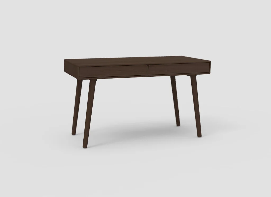 Eiken bureau EL21, 130x65x76 cm. Belgisch maatwerk bureau in eikenhout.