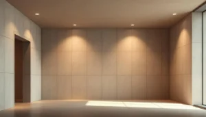 Vochtbestendige wandpanelen in een interieur