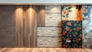 verschillende soorten wandbekleding