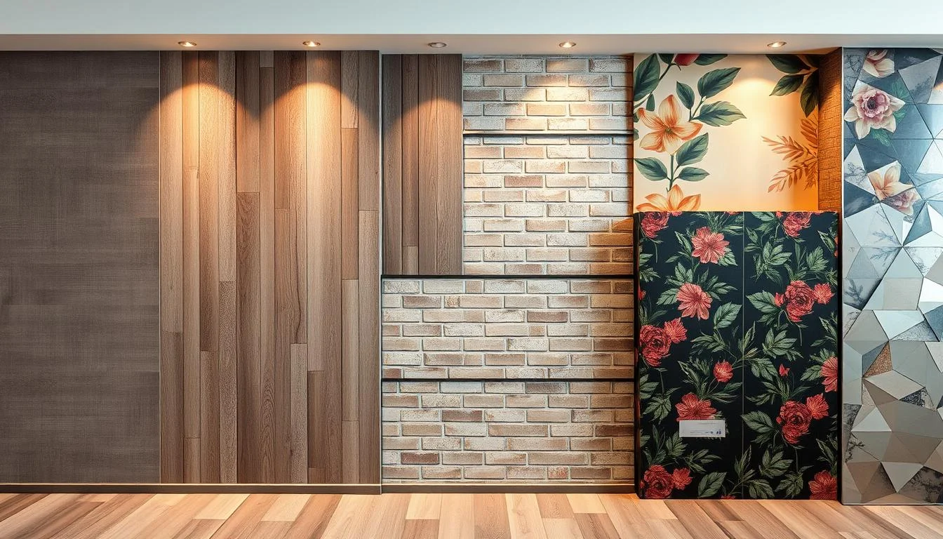 verschillende soorten wandbekleding