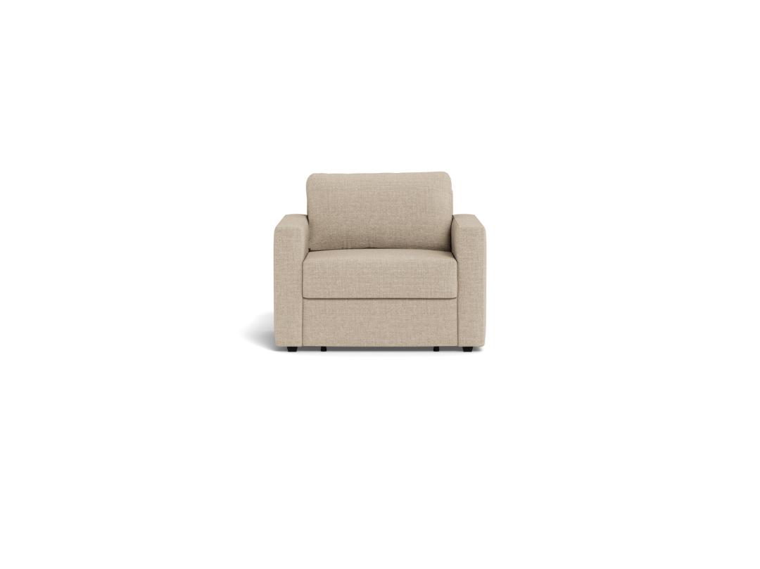 Slaapbank Zoonnik beige metaal