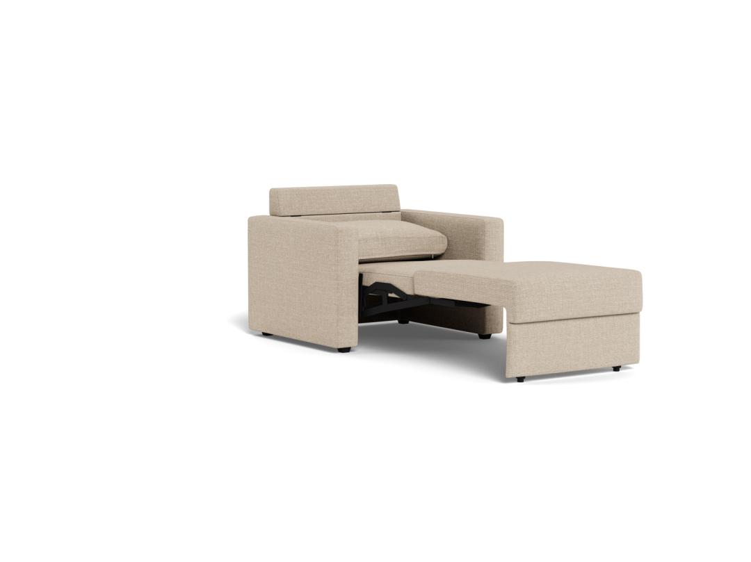 Slaapbank Zoonnik beige metaal - Afbeelding 5
