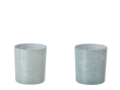 Kandelaar Sarri grijs glas