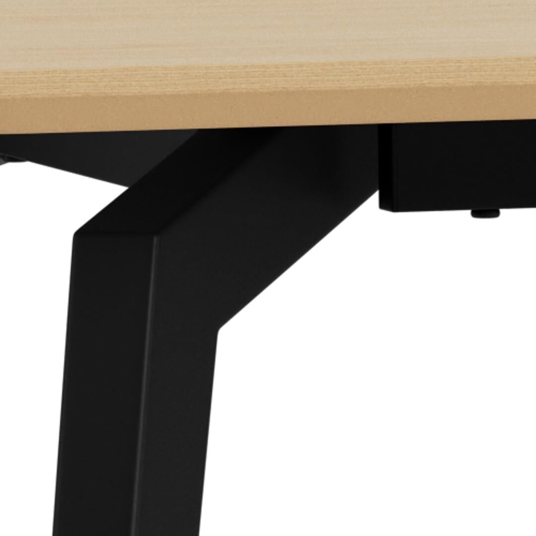 Eettafel Nieuwe Sfeer 90 x 75 CM Rond Eikenhout Staal Staal - Afbeelding 7